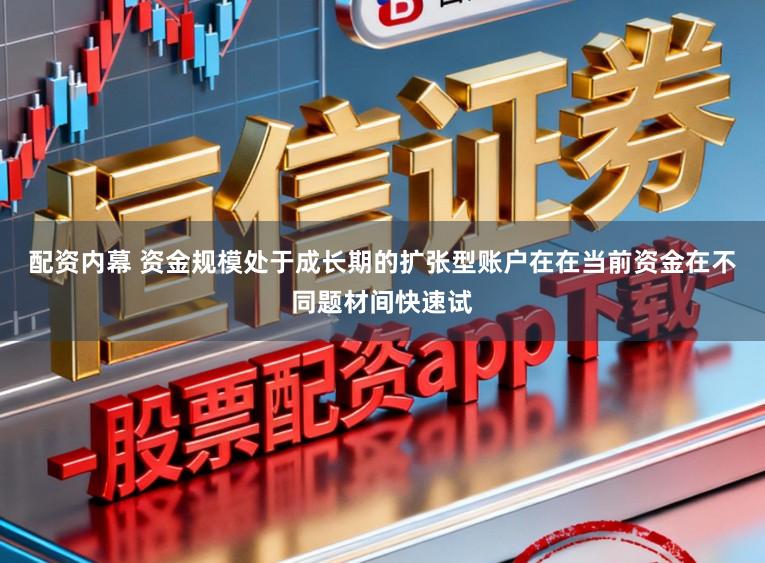 配资内幕 资金规模处于成长期的扩张型账户在在当前资金在不同题材间快速试
